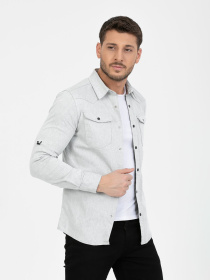 Рубашка повседневная Trend Collection модель TC7433LightGreyRBSHKMN Фото