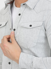 Рубашка повседневная Trend Collection модель TC7433LightGreyRBSHKMN Фото