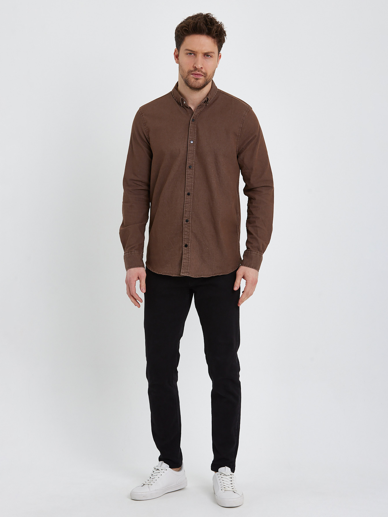 Сорочка Trend Collection модель TC7395BrownRBSHKMN Фото