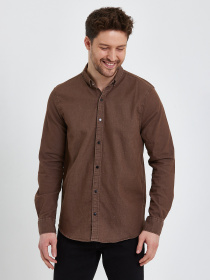 Сорочка Trend Collection модель TC7395BrownRBSHKMN Фото