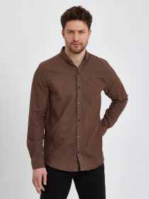 Сорочка Trend Collection модель TC7395BrownRBSHKMN Фото