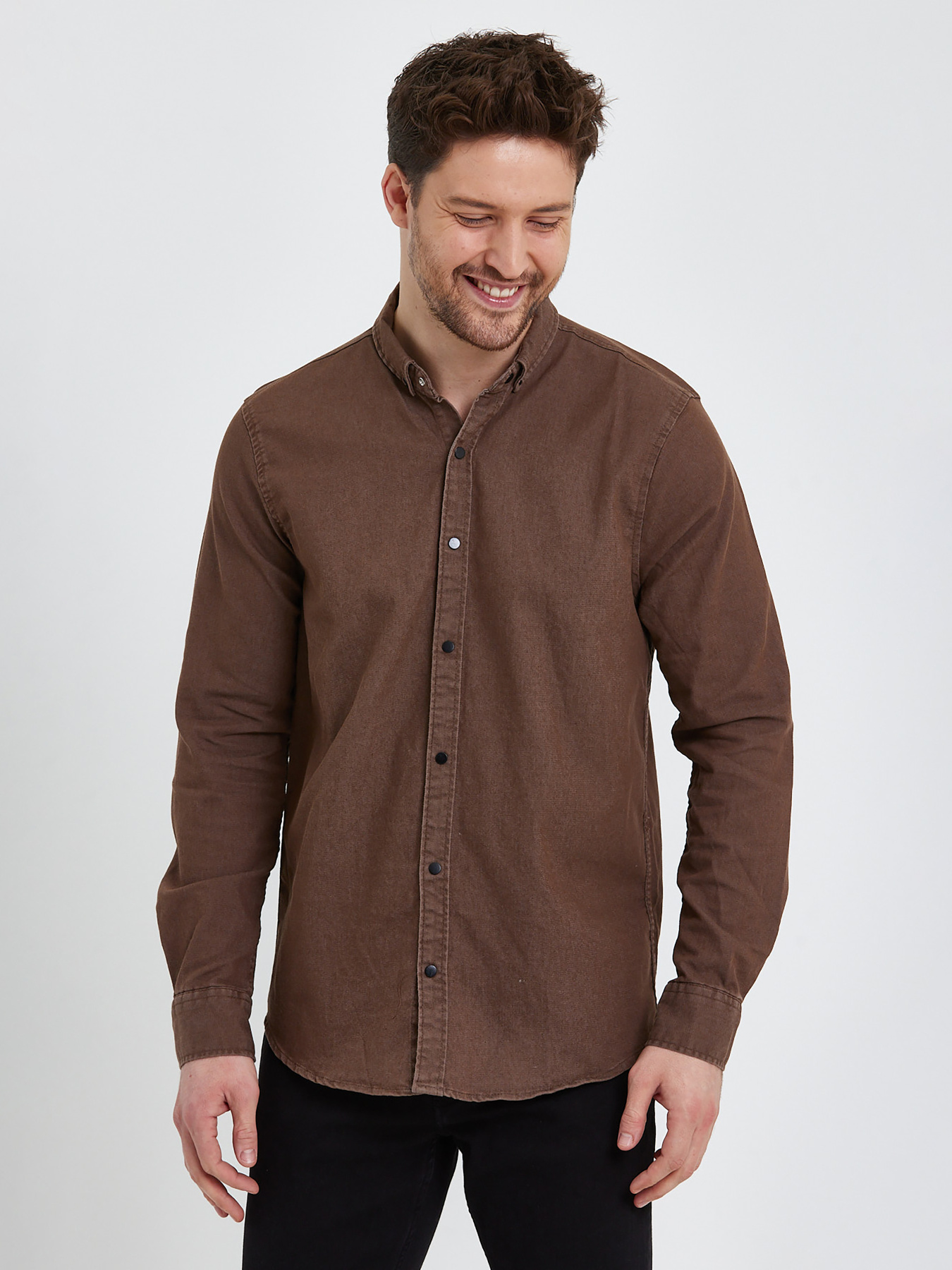 Рубашка повседневная Trend Collection модель TC7395BrownRBSHKMN Фото