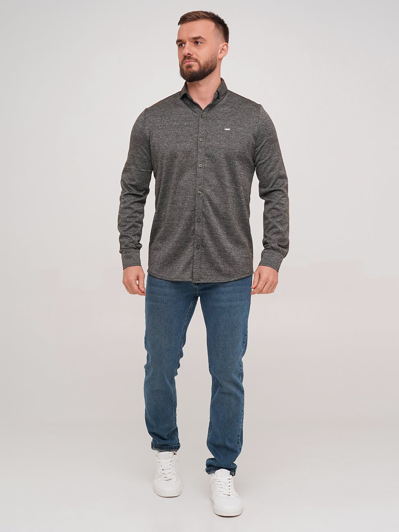 Сорочка Trend Collection модель TC7128GreyBrownRBSHKMN Фото