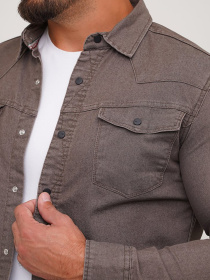 Рубашка Trend Collection модель TC6590GreyBrownRBSHKMN Фото