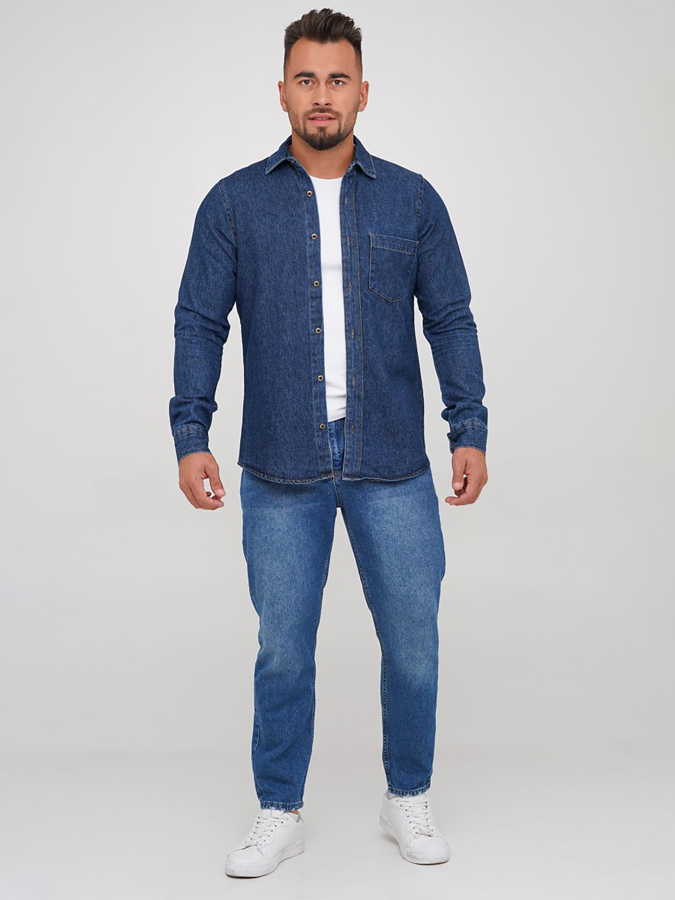 Рубашка повседневная Trend Collection модель TC6566BlueRBSHKMN Фото