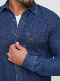 Рубашка повседневная Trend Collection модель TC6566BlueRBSHKMN Фото