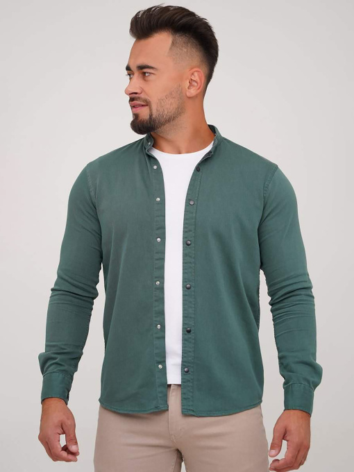 Рубашка Trend Collection модель TC6564GreenRBSHKMN Фото