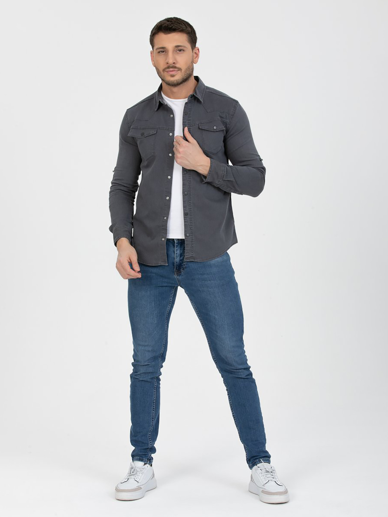 Сорочка Trend Collection модель TC5980GreyRBSHKMN Фото