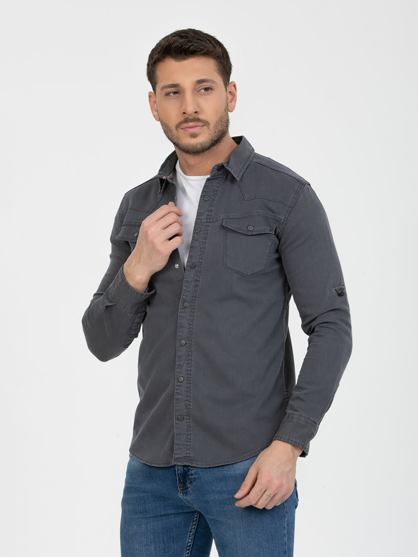 Сорочка Trend Collection модель TC5980GreyRBSHKMN Фото