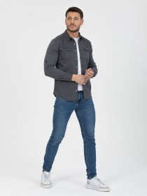 Рубашка повседневная Trend Collection модель TC5980GreyRBSHKMN Фото