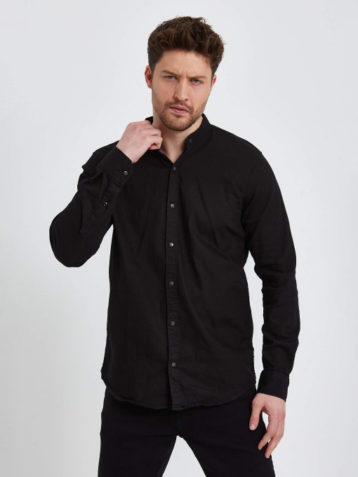 Рубашка повседневная Trend Collection модель TC5975BlackRBSHKMN Фото
