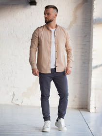 Сорочка Trend Collection модель TC5971BeigeRBSHKMN Фото