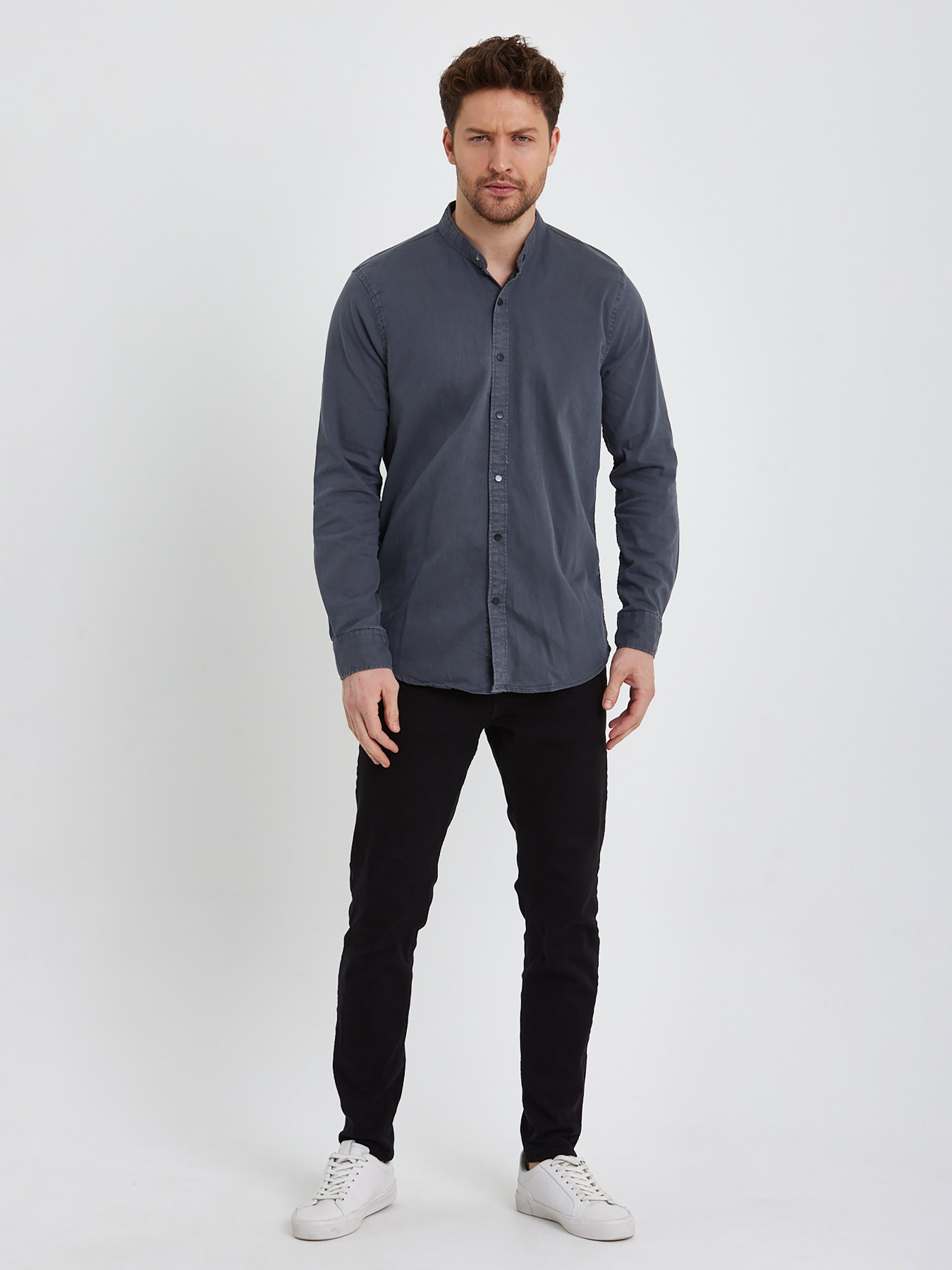 Рубашка повседневная Trend Collection модель TC5970GreyRBSHKMN Фото