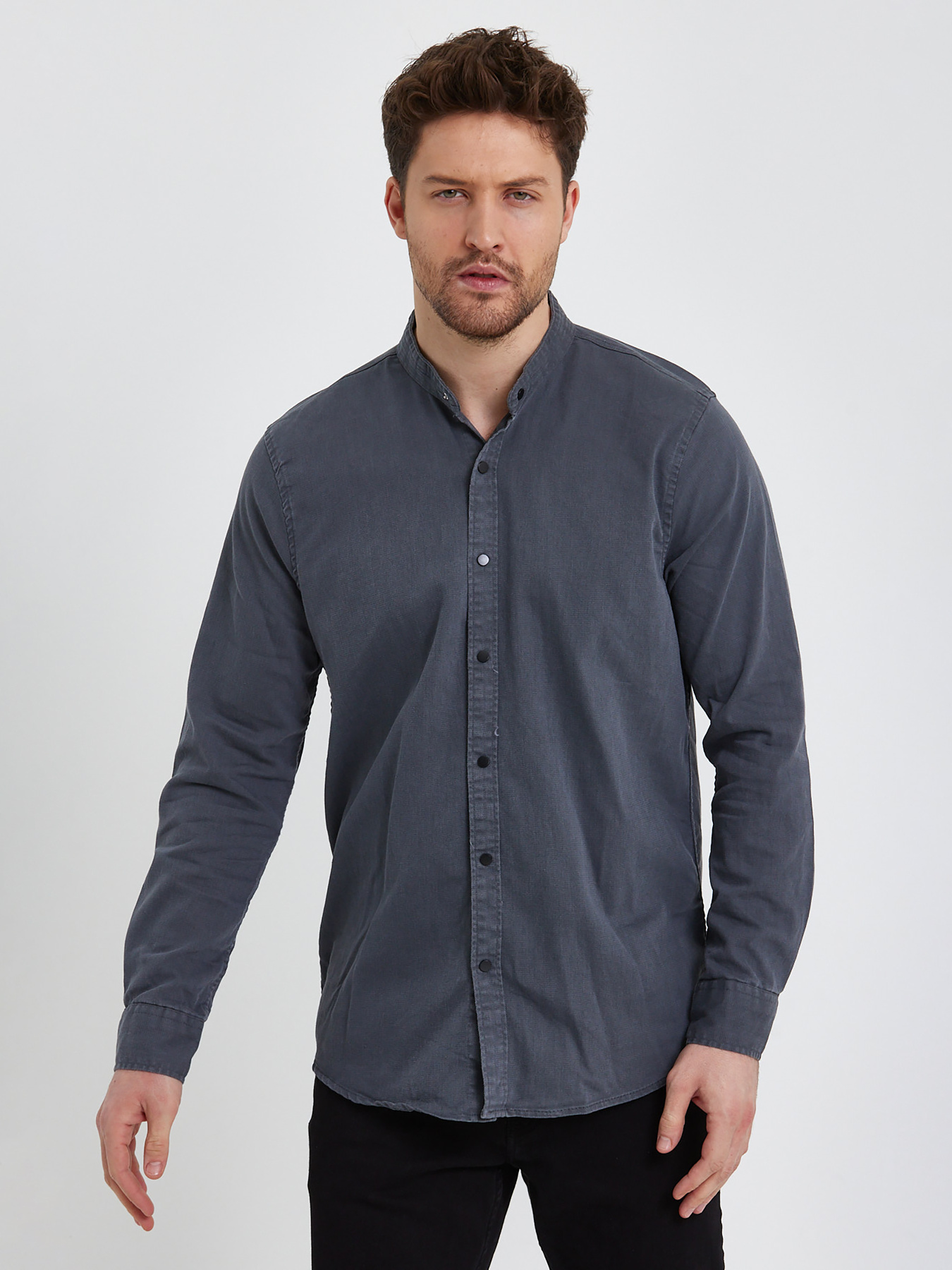 Рубашка повседневная Trend Collection модель TC5970GreyRBSHKMN Фото