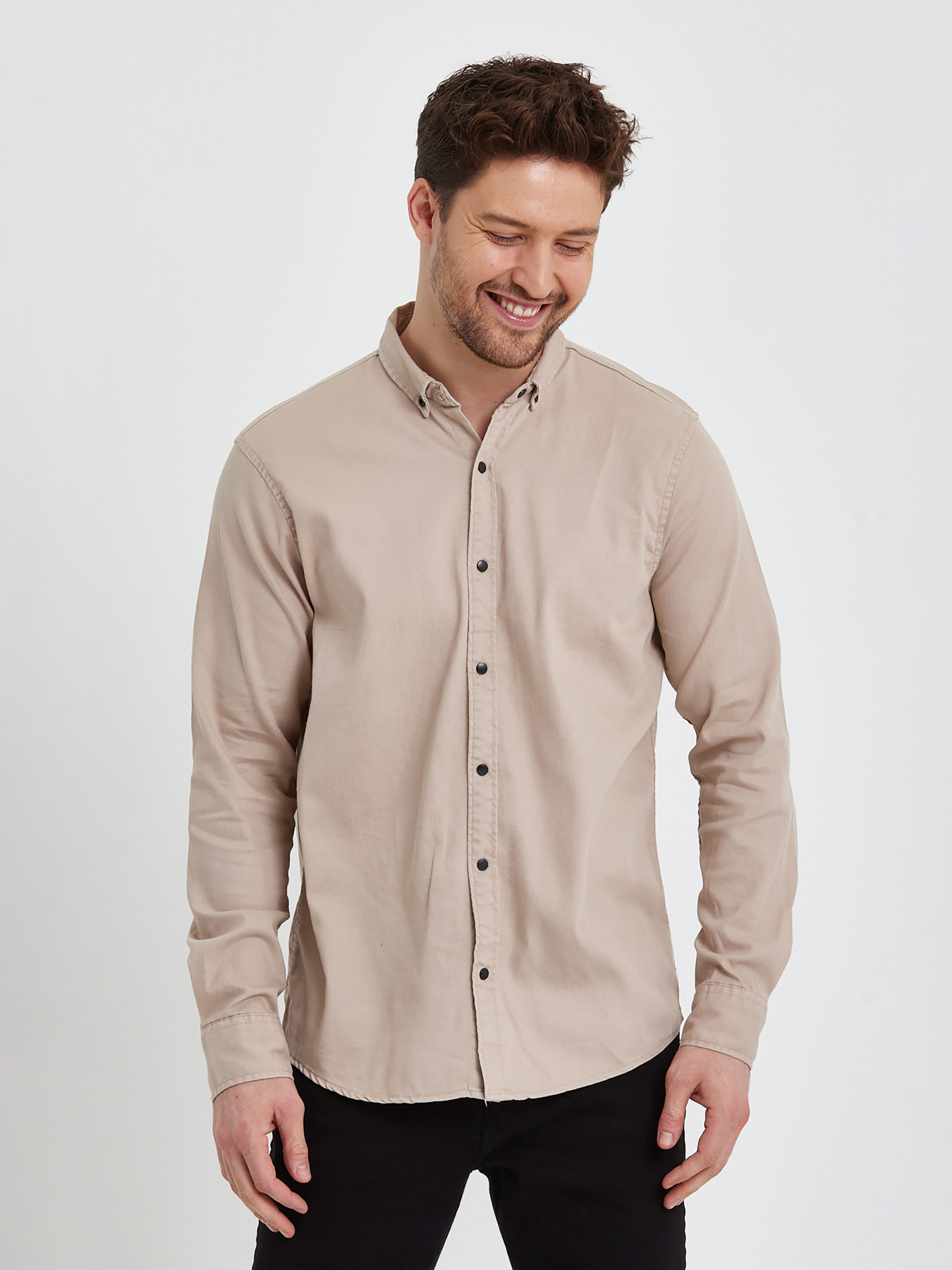 Рубашка Trend Collection модель TC5965BeigeRBSHKMN Фото