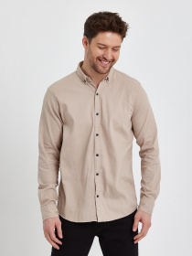 Рубашка Trend Collection модель TC5965BeigeRBSHKMN Фото