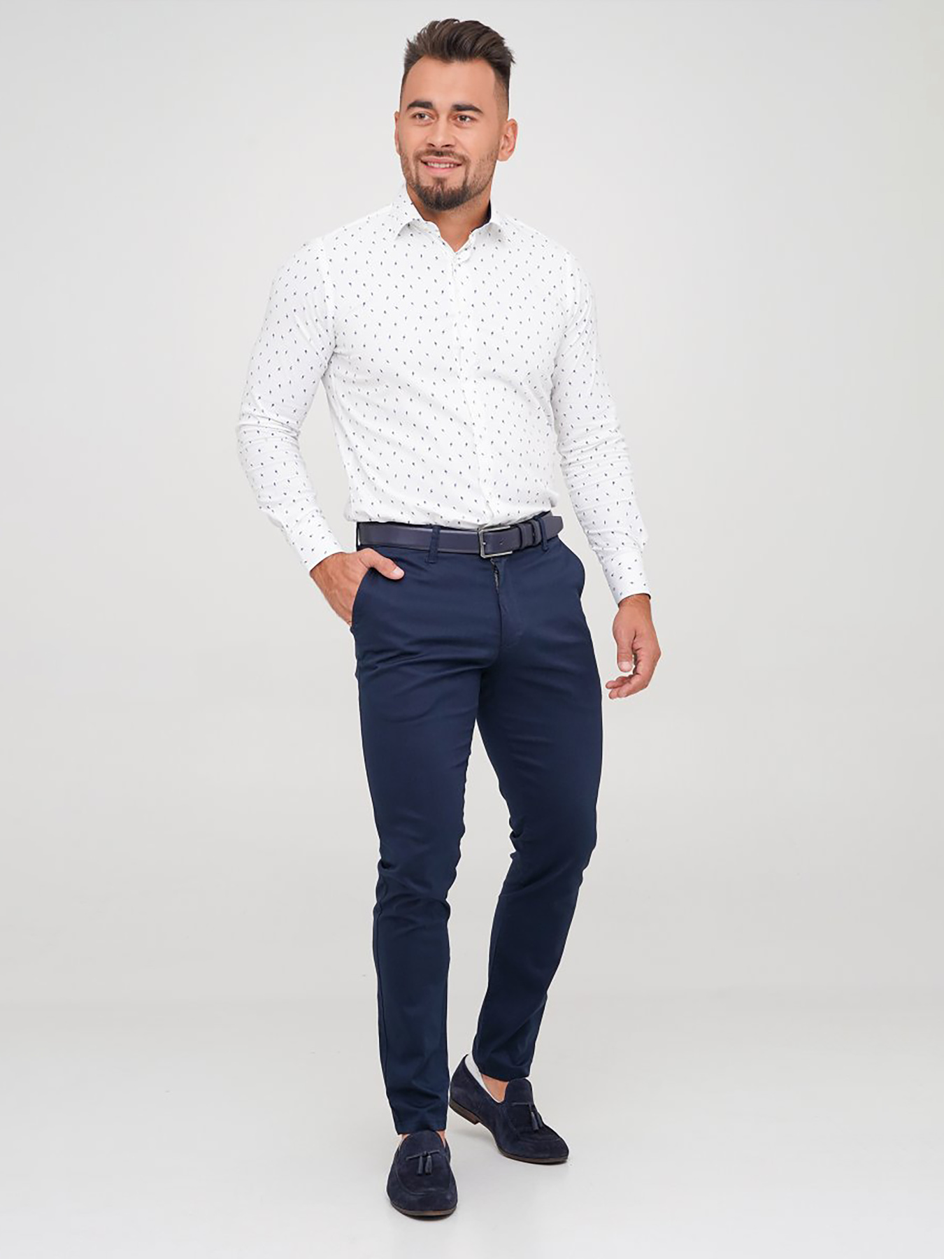 Сорочка Trend Collection модель TC5892WhiteRBSHKMN Фото