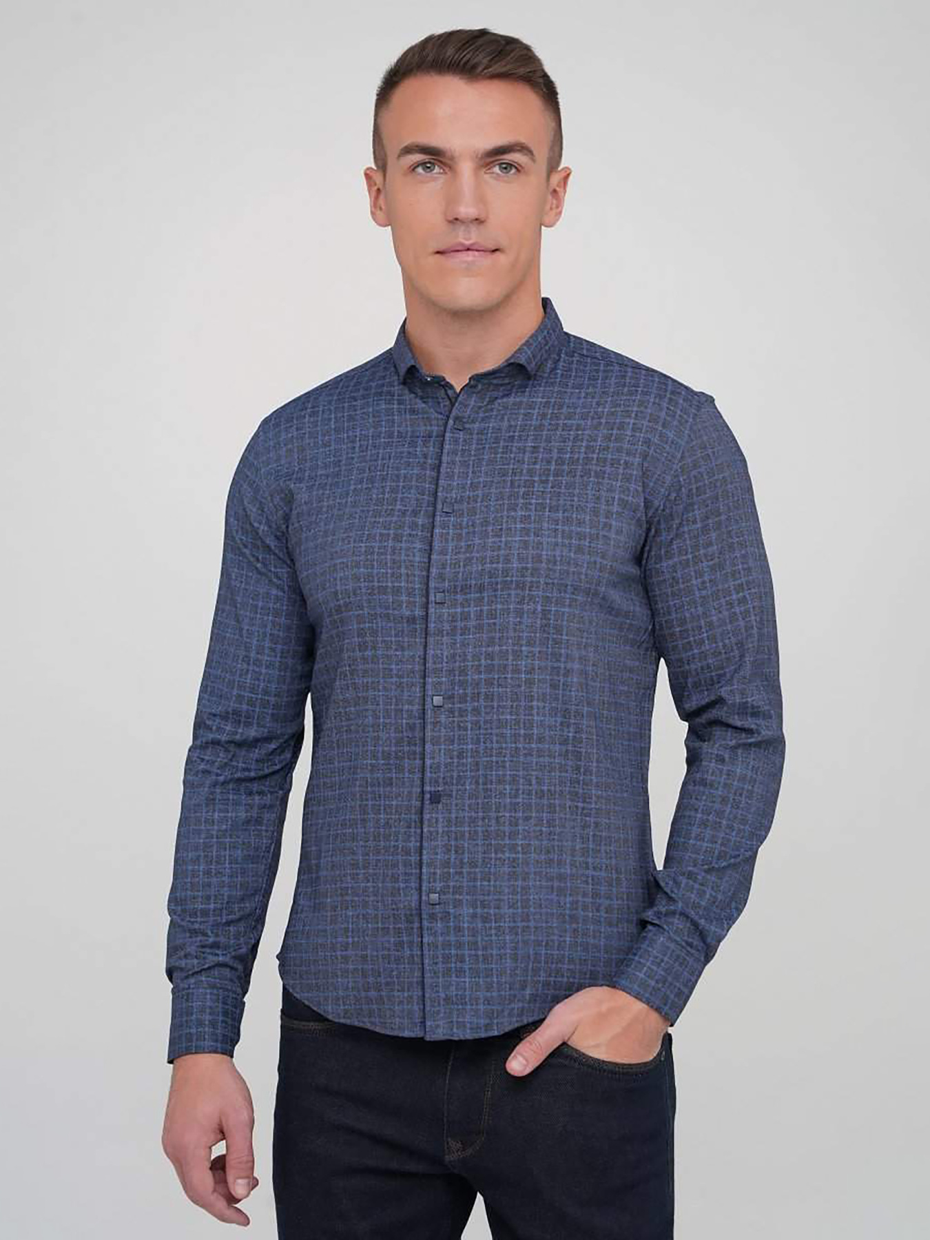 Сорочка Trend Collection модель TC5489GreyBlueRBSHKMN Фото