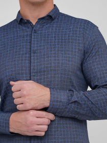 Рубашка повседневная Trend Collection модель TC5489GreyBlueRBSHKMN Фото