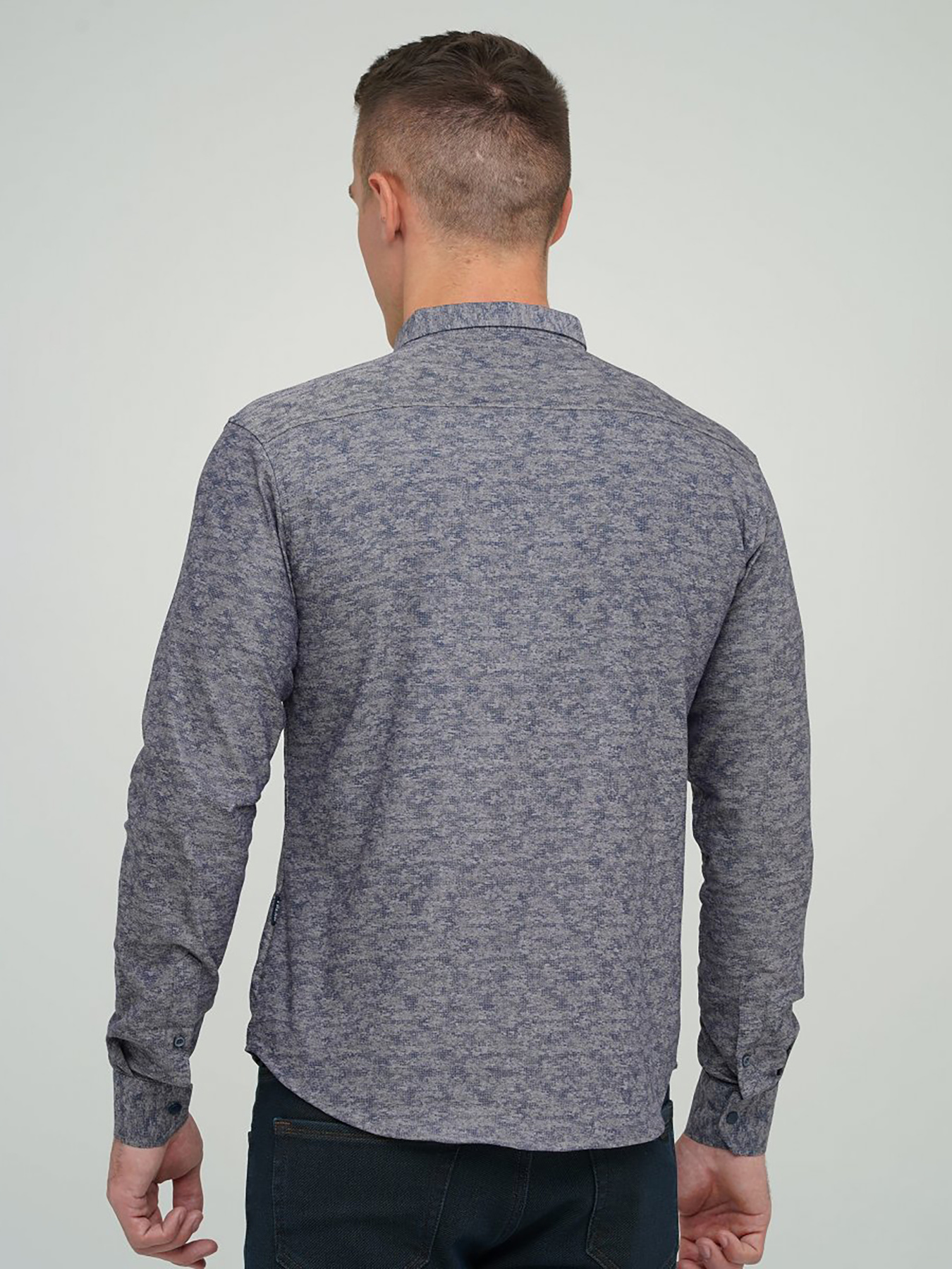 Рубашка повседневная Trend Collection модель TC5485GreyBlueRBSHKMN Фото