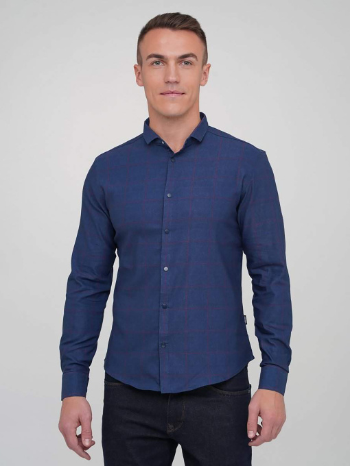 Рубашка повседневная Trend Collection модель TC5405BlueRBSHKMN Фото