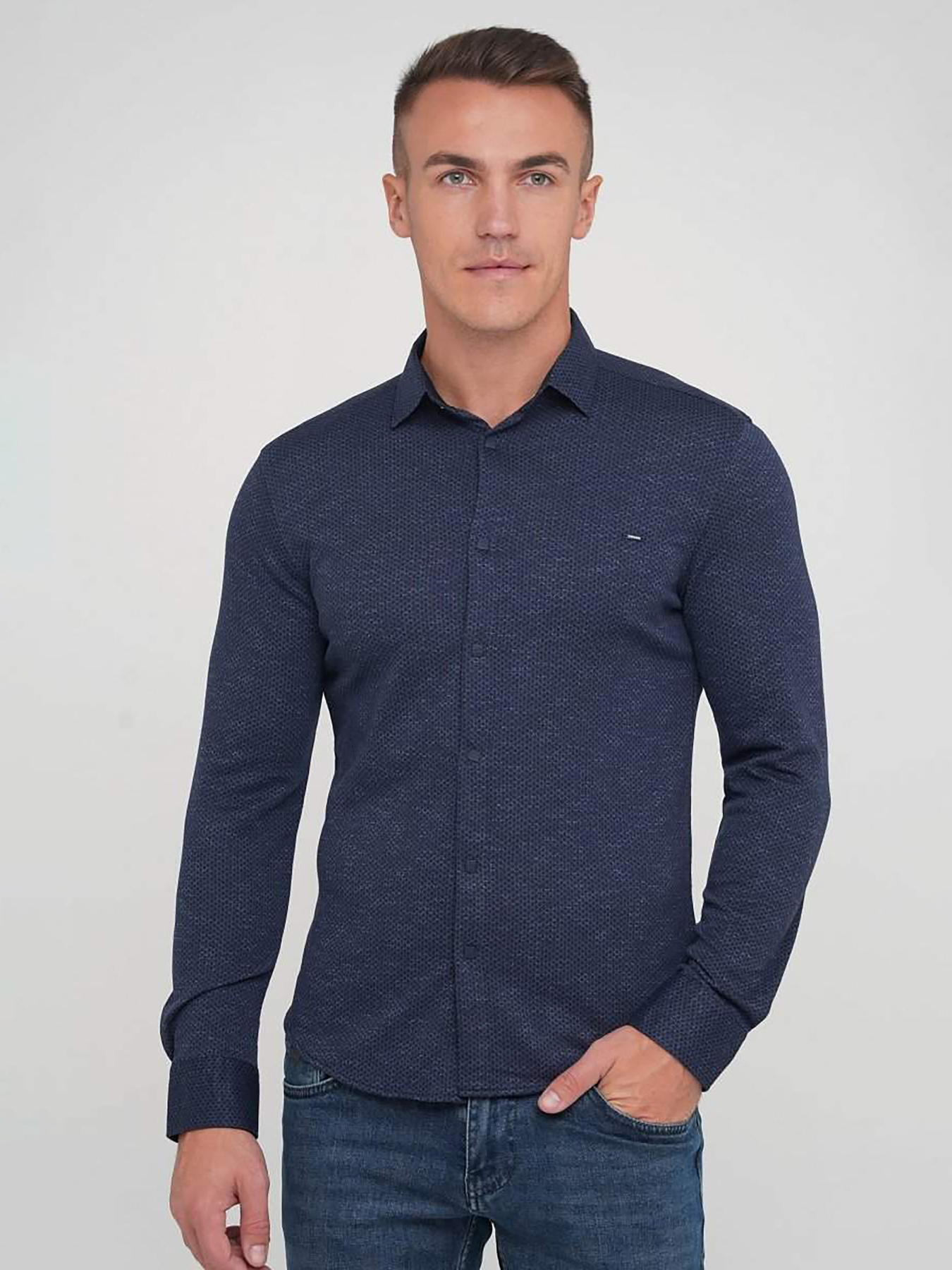 Сорочка повсякденна Trend Collection модель TC5194BlueRBSHKMN Фото