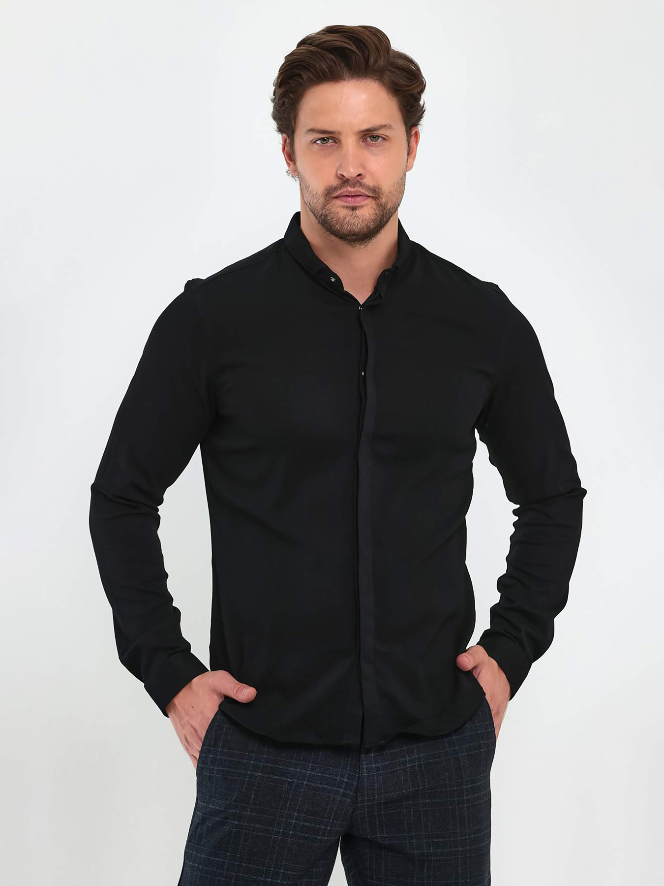 Сорочка Trend Collection модель TC5070BlackRBSHKMN Фото