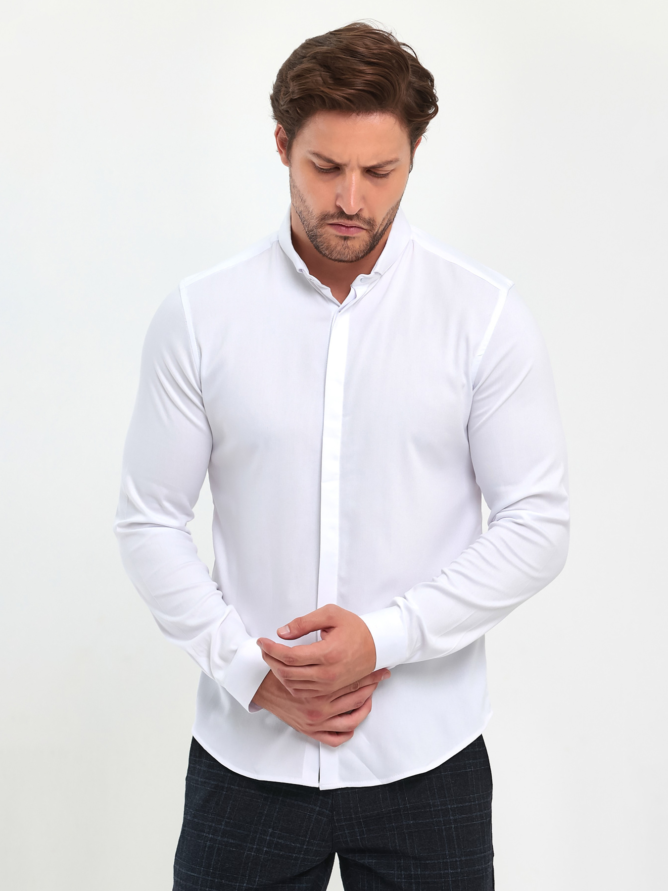 Сорочка Trend Collection модель TC5069WhiteRBSHKMN Фото