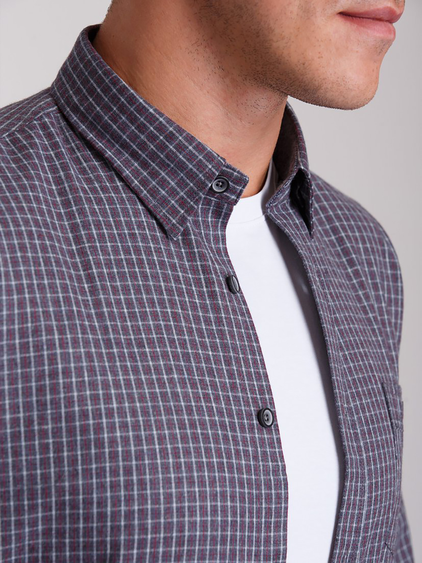 Рубашки Trend Collection модель TC3037GreyRBSHKMN Фото