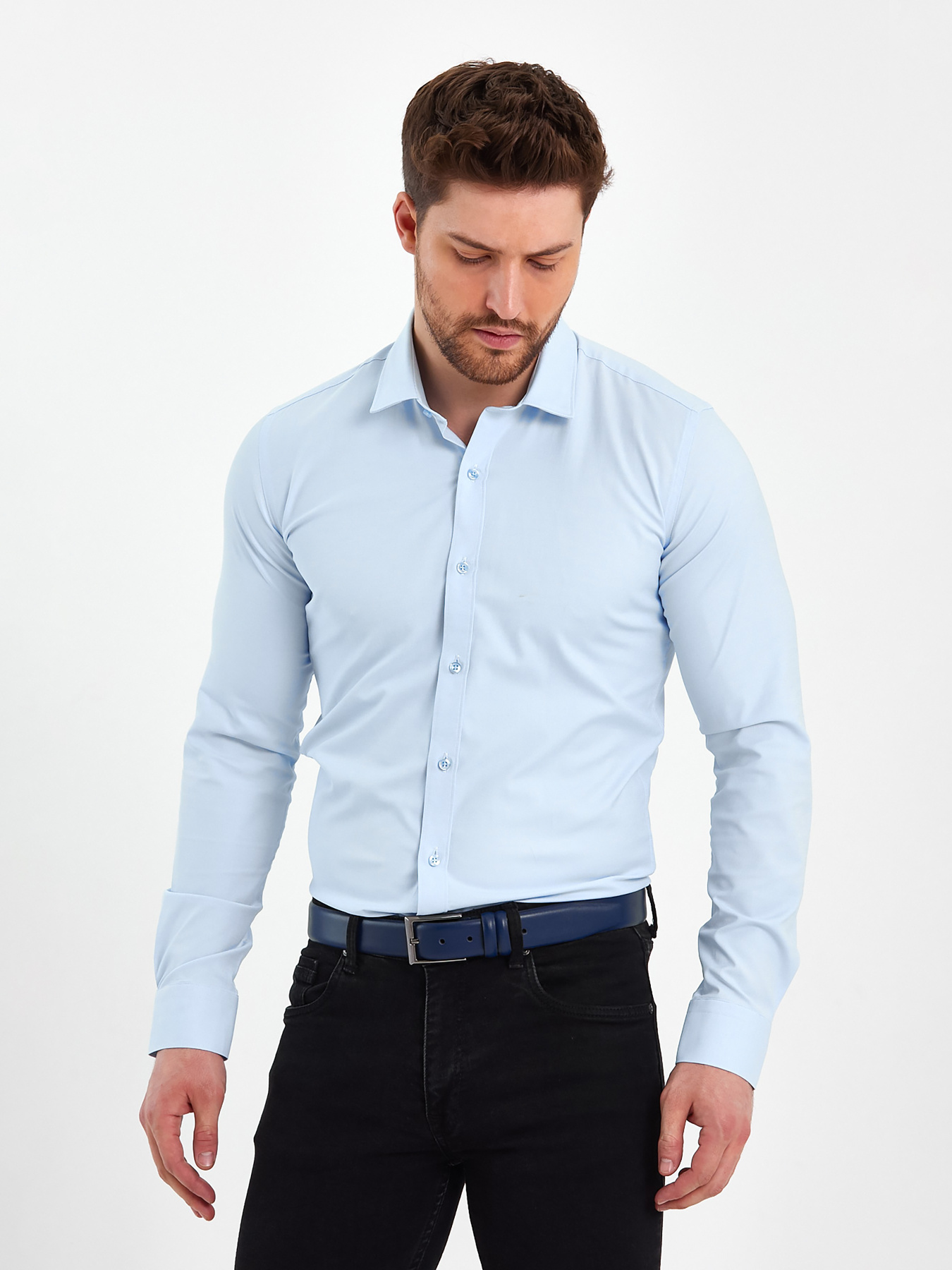 Сорочка Trend Collection модель TC2819LightBlueRBSHKMN Фото