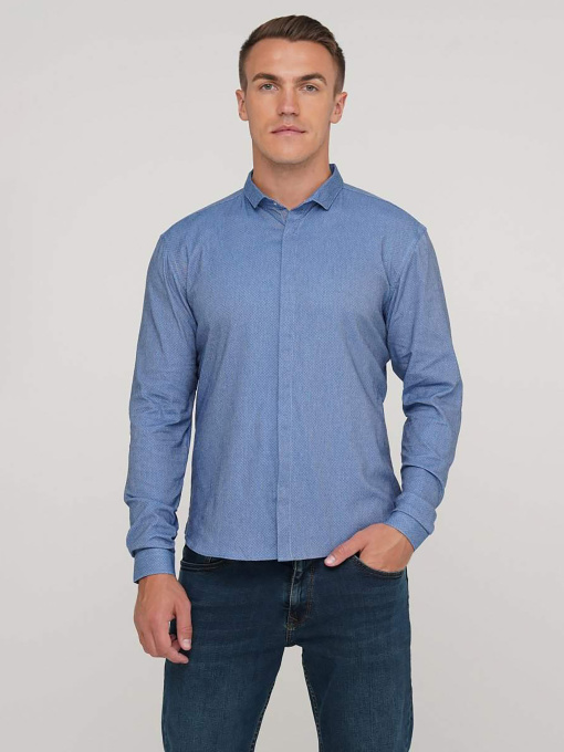 Рубашка повседневная Trend Collection модель TC2715LightBlueRBSHKMN Фото