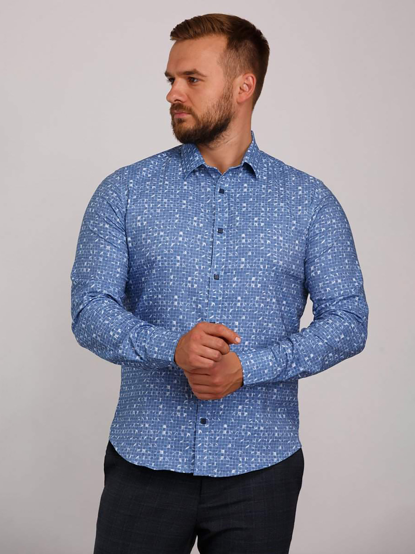 Сорочка Trend Collection модель TC2711LightBlueRBSHKMN Фото