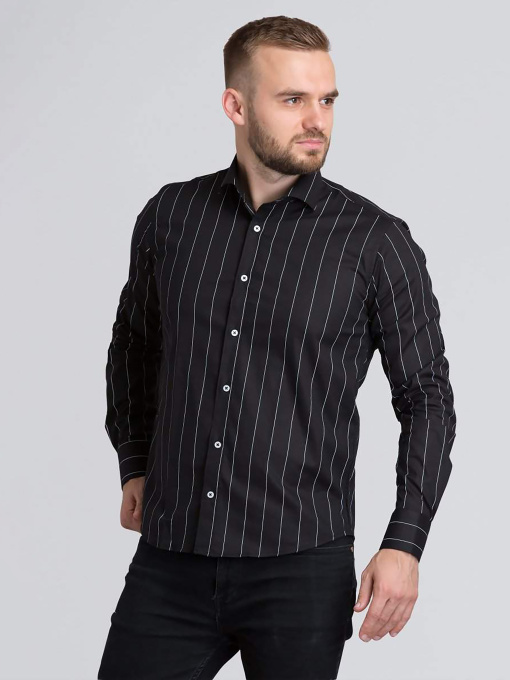 Рубашка повседневная Trend Collection модель TC1425BlackRBSHKMN Фото