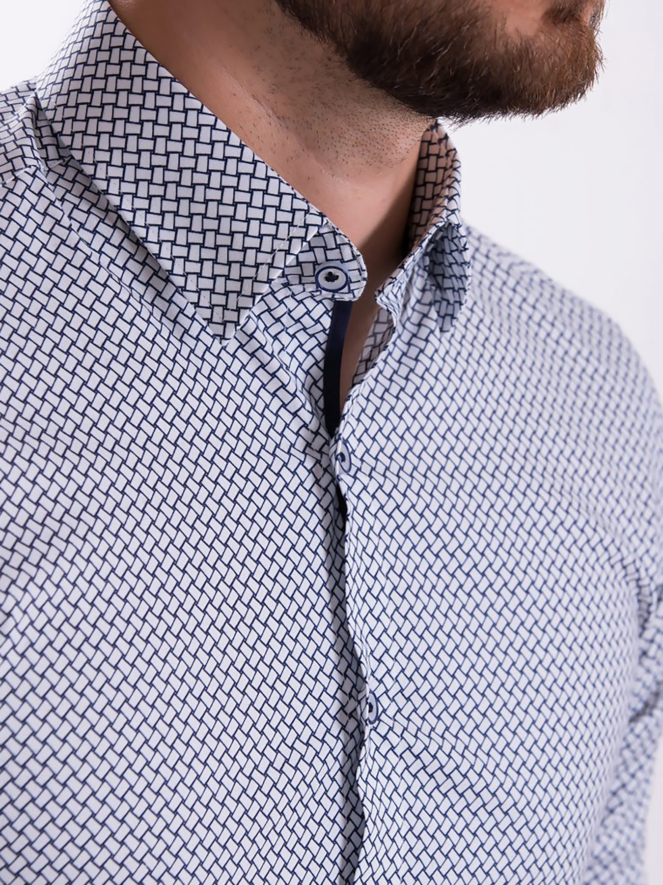 Рубашка повседневная Trend Collection модель TC1125WhiteRBSHKMN Фото