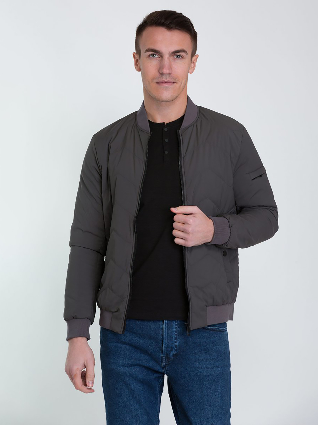 Бомбер Trend Collection модель TC3109GreyBMBRMN Бомбер Trend Collection модель TC3109GreyBMBRMN Фото