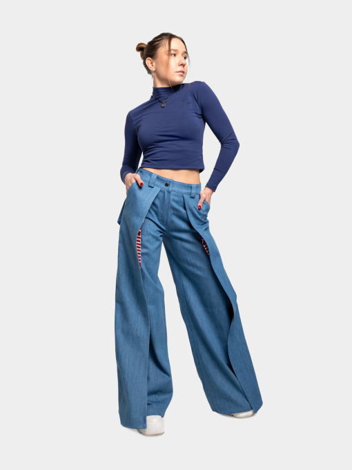 Широкие джинсы Авіація Галичини модель 00-004523-1 Фото