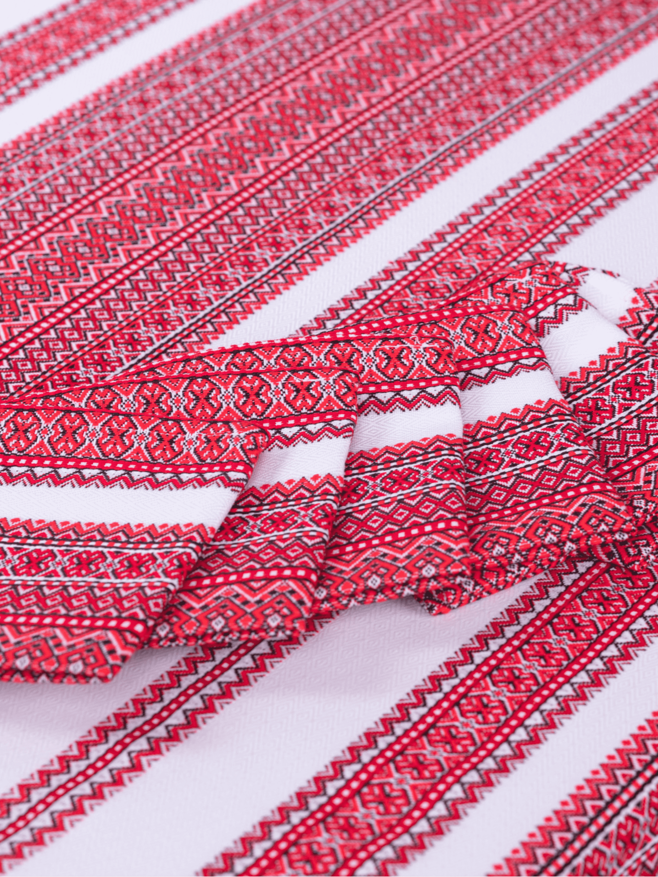 Комплект столовий Орнамент червоний (скатертина+6 серветок) Едельвіка модель 163-22-00 Фото