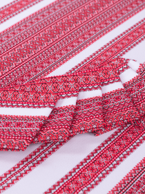 Комплект столовий Орнамент червоний (скатертина+6 серветок) Едельвіка модель 163-22-00 Фото