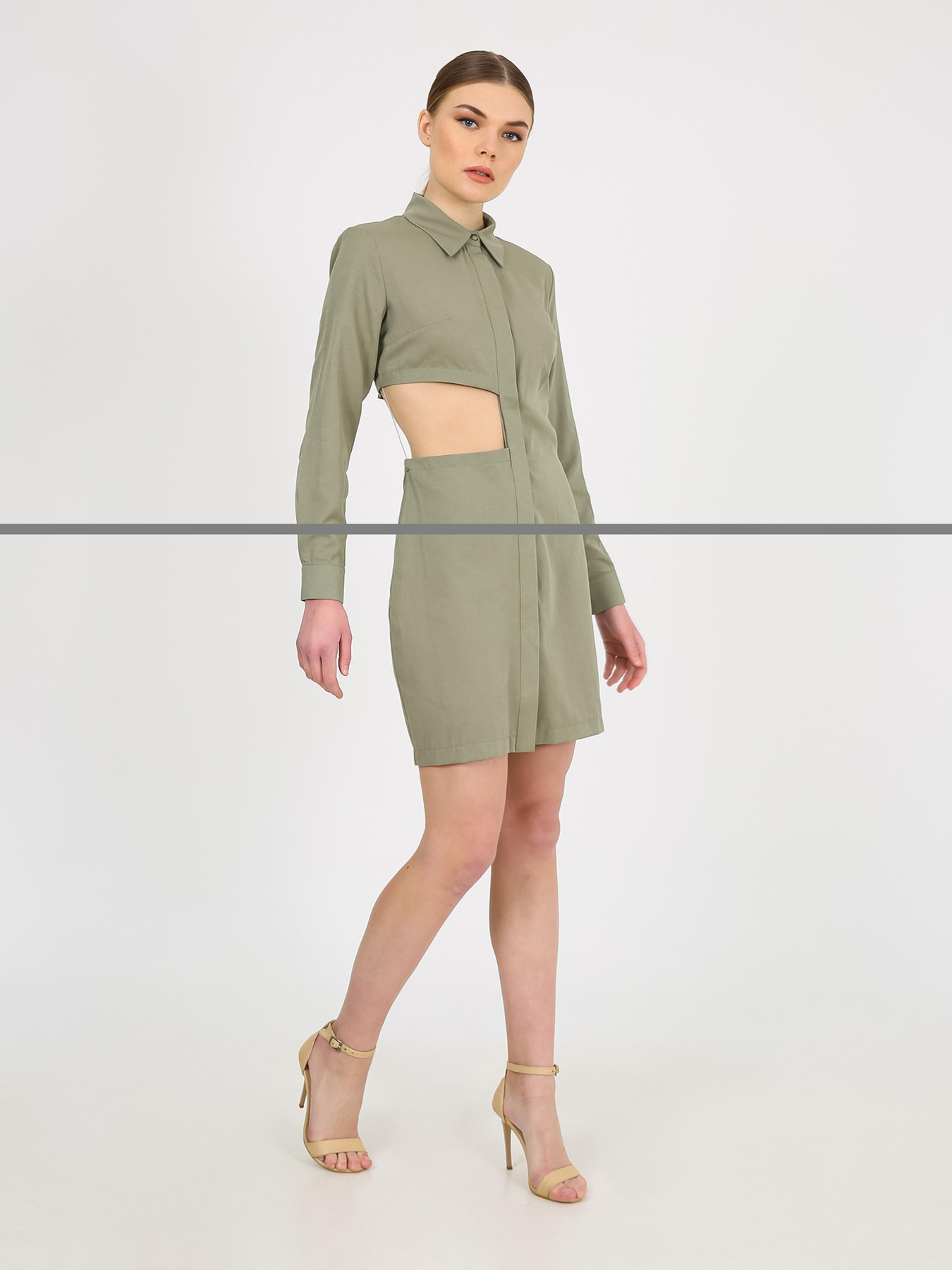 Сукня міні Vicolo модель 232-VC-1999-23_хаки Фото