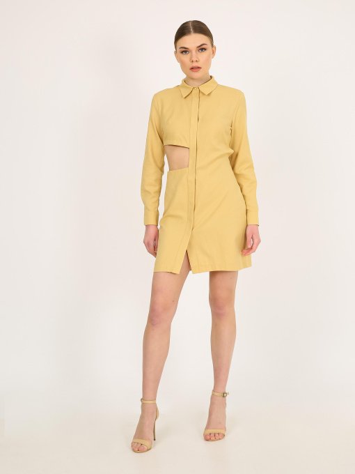 Платье мини Vicolo модель 232-VC-1999-23_горчичный Фото