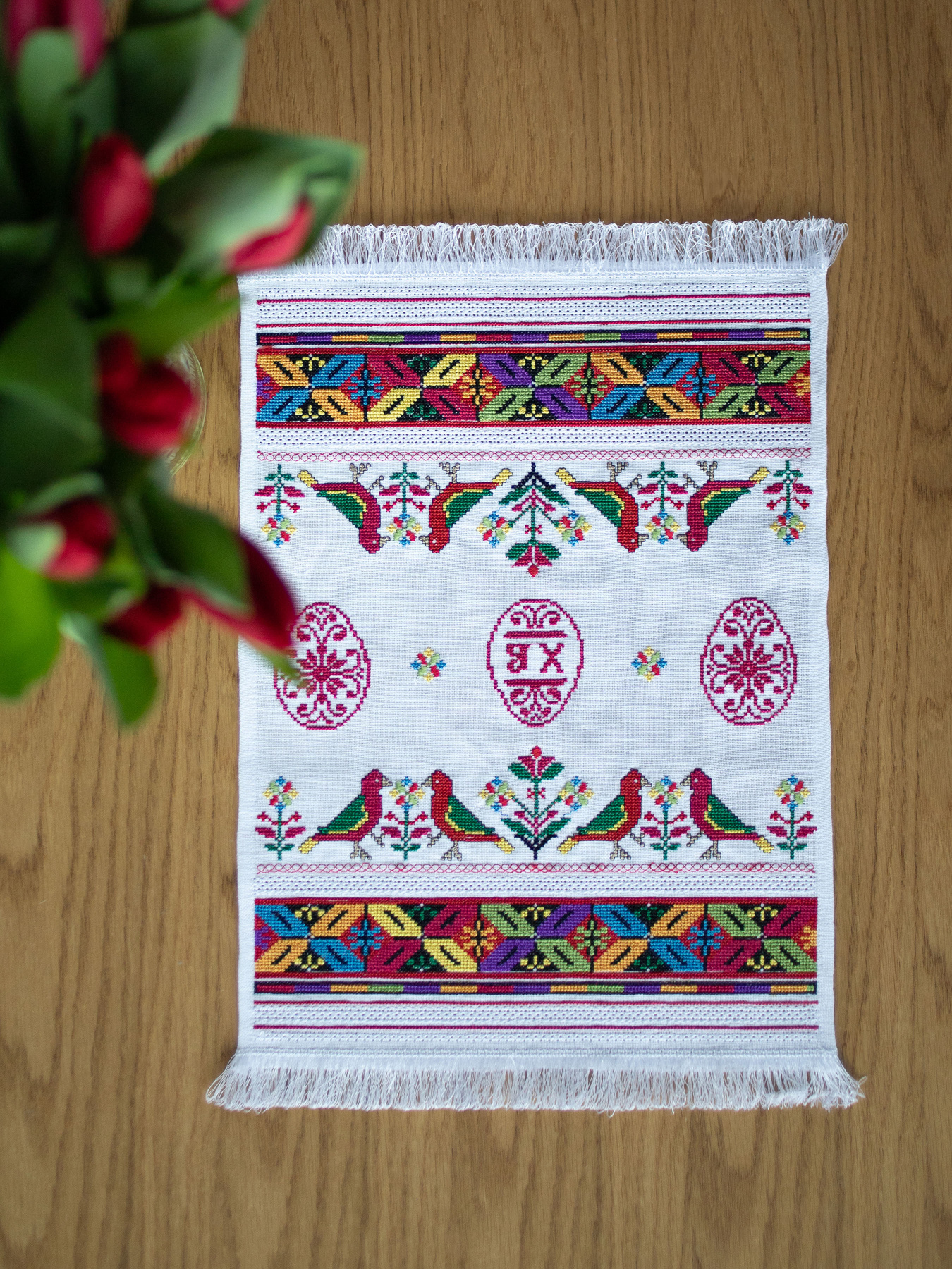 Рушник великодній білий Едельвіка модель 312-24-00 Фото