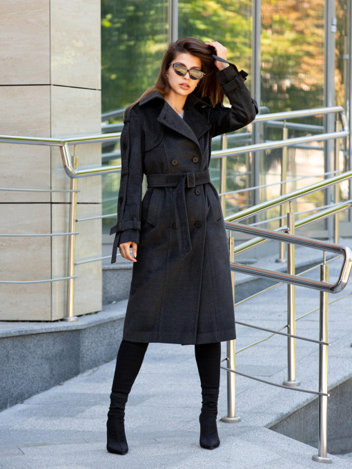 Пальто MilaNova модель Пальто ПВ-93 графит Фото