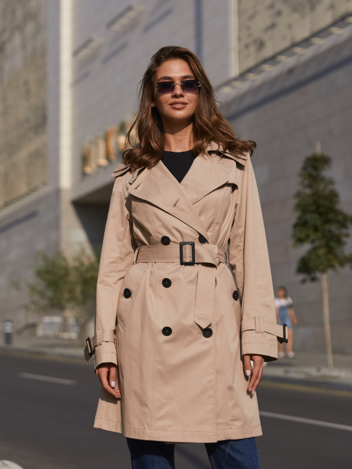 Тренч MilaNova модель Плащ ПВ-162 бежевый Фото