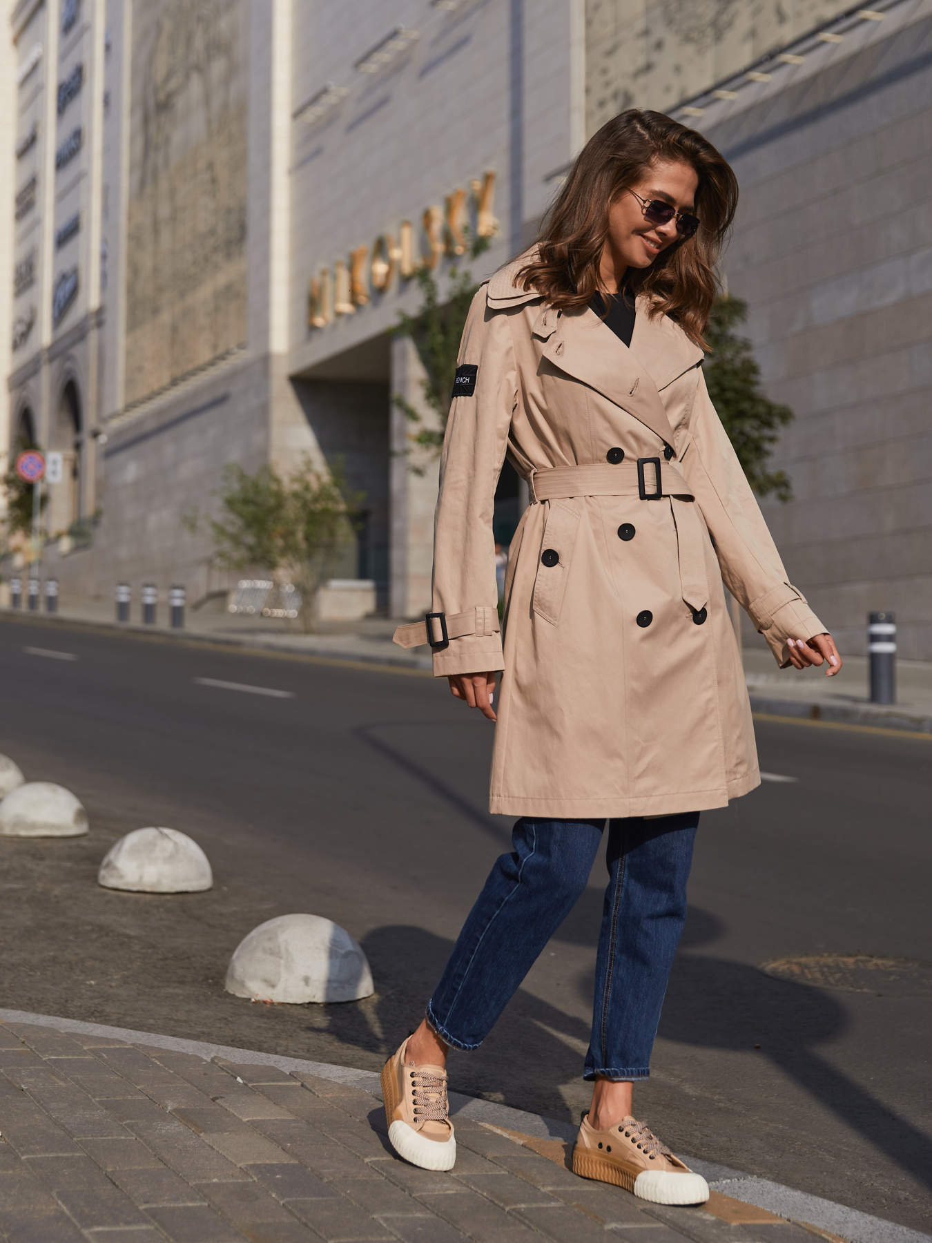 Тренч MilaNova модель Плащ ПВ-162 бежевый Фото