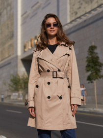Тренч MilaNova модель Плащ ПВ-162 бежевый Фото