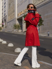 Тренч MilaNova модель Плащ ПВ-162 красный Фото