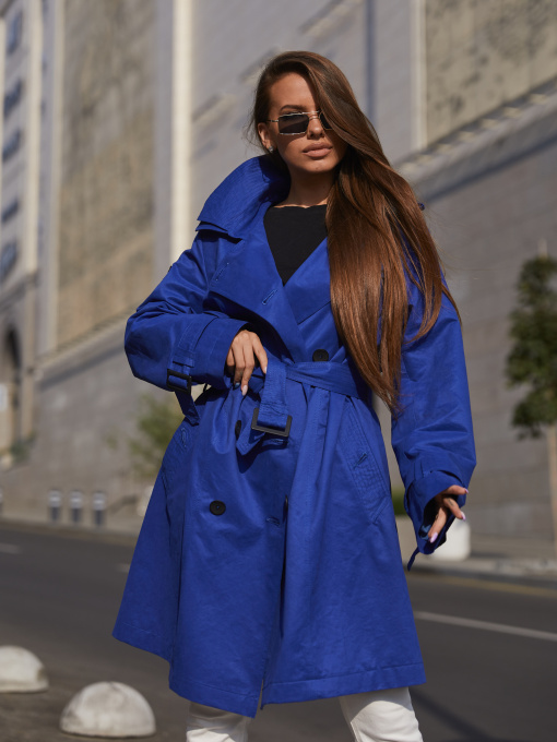 Тренч MilaNova модель Плащ ПВ-162 электрик Фото