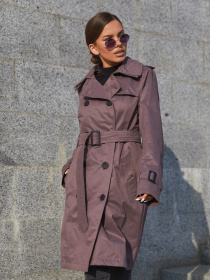 Тренч MilaNova модель Плащ ПВ-162 темная фреза Фото
