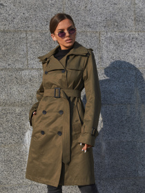 Тренч MilaNova Модель Плащ ПВ-162 хаки Фото