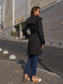 Тренч MilaNova модель Плащ ПВ-162 черный Фото